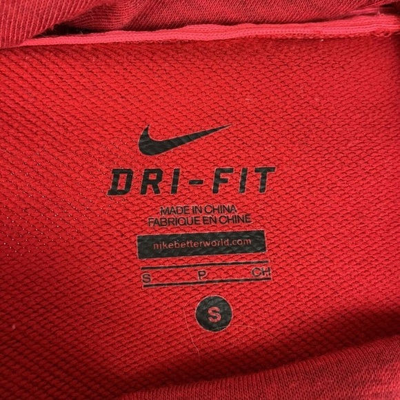 Nike Obsessed Infinity Cover Up Shirt Sweatshirt Funnel Neck Red Women's Small - Picture 3 of 6